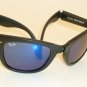 New RAY BAN Sunglasses FOLDING WAYFARER Matte Black RB 4105 601S/68 Blue Lens