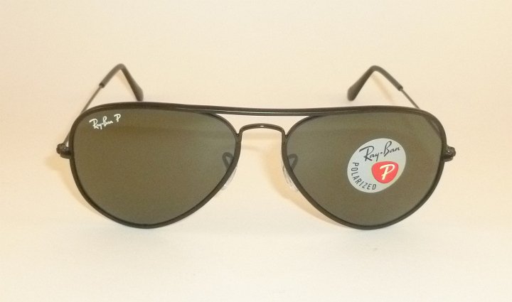 New RAY BAN Sunglasses  Full Color Black Frame  RB 3025JM 002/58  Polarized 55mm