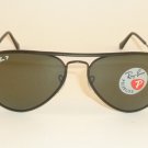 New RAY BAN Sunglasses  Full Color Black Frame  RB 3025JM 002/58  Polarized 55mm