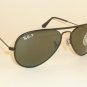 New RAY BAN Sunglasses Full Color Black Frame RB 3025JM 002/58 Polarized 55mm