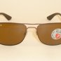 New RAY BAN Sunglasses Brown Frame RB 3524 012/83 Polarized Brown Lenses