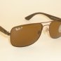 New RAY BAN Sunglasses Brown Frame RB 3524 012/83 Polarized Brown Lenses