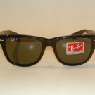 New RAY BAN Sunglasses Black WAYFARER Glass Polarized RB 2140 901/58 Medium 50mm
