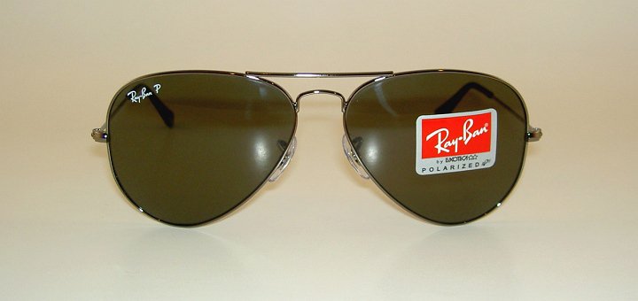 New  RAY BAN Aviator  Sunglasses Polarized Green RB 3025 004/58  Gunmetal  58mm