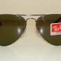 New  RAY BAN Aviator  Sunglasses Polarized Green RB 3025 004/58  Gunmetal  58mm