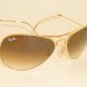 New RAY BAN  FOLDING  Aviator  Gold Frame  RB 3479 001/51  Gradient Brown 55mm