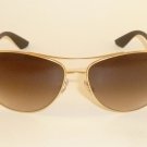 New  RAY BAN  Sunglasses Matte Gold Frame  RB 3526 112/13  Gradient Brown Lenses