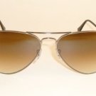 New RAY BAN  Aviator  Gunmetal Frame  RB 3025 004/51  Gradient Brown Lenses 62mm