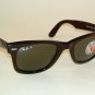 New RAY BAN Sunglasses Wayfarer Tortoise Frame RB 2140 902/58 Polarized Lenses