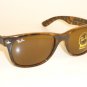 New RAY BAN Sunglasses Brown WAYFARER RB 2132 710 B-15 Glass Brown Lenses 52mm