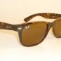 New RAY BAN Sunglasses Brown WAYFARER RB 2132 710 B-15 Glass Brown Lenses 52mm