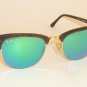 New RAY BAN Clubmaster Matte Tortoise RB 3016 1145/19 Green Mirror Lenses 51mm