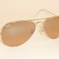 New  RAY BAN  Aviator   Silver Frame  RB 3025 003/3E  Pink Mirror Lenses  58mm