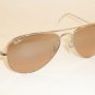 New  RAY BAN  Aviator   Silver Frame  RB 3025 003/3E  Pink Mirror Lenses  58mm