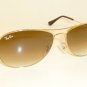 New RAY BAN Sunglasses  COCKPIT Gold  RB 3362 001/51  Brown Gradient Lenses 56mm