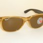 New RAY BAN Sunglasses Honey WAYFARER RB 2132 945/57 Glass Polarzed Lenses
