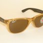 New RAY BAN Sunglasses Honey WAYFARER RB 2132 945/57 Glass Polarzed Lenses