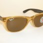 New RAY BAN Sunglasses Honey WAYFARER RB 2132 945/57 Glass Polarzed Lenses