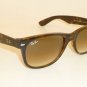 New RAY BAN Sunglasses Brown WAYFARER  RB 2132 710/51  Glass Gradient Brown 52mm