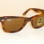 New RAY BAN Original WAYFARER Sunglasses RB 2140 954 B-15 Glass Brown Lenes 50mm