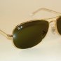 New RAY BAN Sunglasses COCKPIT RB 3362 001 Gold Frame G-15 Glass Lenses 59mm