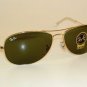 New RAY BAN Sunglasses COCKPIT RB 3362 001 Gold Frame G-15 Glass Lenses 59mm