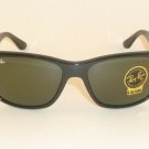 New  RAY BAN  Sunglasses  Black Frame  RB 4181 601  G-15  Glass Lenses