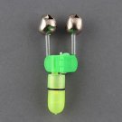 10Pcs LED Light Double Twin Bells Tip Clip On Fishing Rod Bite Alarm