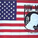 USA w/ POW-MIA Logo Flag 3x5ft Poly Flag FREE SHIPPING