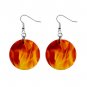 Firing Flames Dangle Earrings Jewelry 1 inch Buttons 12185378