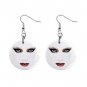 Painted Face Dangle Earrings Jewelry 1 inch Buttons 12192090