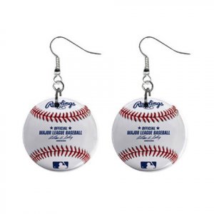 Rawlings Baseball Dangle Earrings Jewelry 1 inch Buttons 12207848