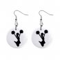 Cheerleader Pom Pom Girl Dangle Earrings Jewelry 1 inch Buttons 12224984