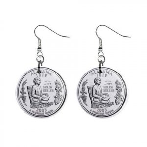 Alabama State Quarter Dangle Earrings Jewelry 1 inch Buttons 12302753