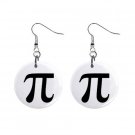 PI symbol Dangle Earrings Jewelry 1 inch Buttons 12225241