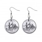 California State Quarter Dangle Earrings Jewelry 1 inch Buttons12302751