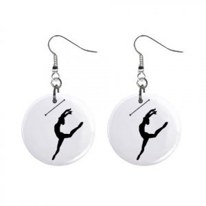 Baton Twirler #3 Dangle Earrings Jewelry 1 inch Buttons 12247248