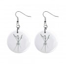 Fencing Dangle Earrings Jewelry 1 inch Buttons 12247253