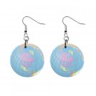 Colored Globe Dangle Earrings Jewelry 1 inch Buttons 12247280