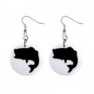Bass Fish Silhouette Dangle Earrings Jewelry 1 inch Buttons 12304845
