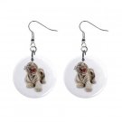 White Tiger Cub Dangle Earrings Jewelry 1 inch Buttons 12304852