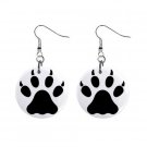 Wolf Paw Print Dangle Earrings Jewelry 1 inch Buttons 12304853