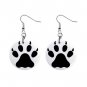 Wolf Paw Print Dangle Earrings Jewelry 1 inch Buttons 12304853