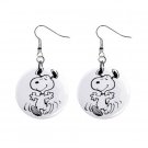 Snoopy Dancing Dangle Earrings Jewelry 1 inch Buttons 12304860