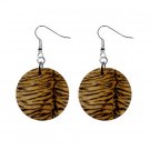 Tiger Fur Dangle Earrings Jewelry 1 inch Buttons 12176333