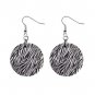 Zebra Pattern Print Dangle Earrings Jewelry 1 inch Buttons 12176335