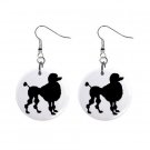 Black Poodle Silhouette Dangle Earrings Jewelry 1 inch Buttons 12305898 Black Poodle Silhouette Dangle Earrings Jewelry 1 inch Buttons 12305898