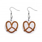 Thin Pretzel Dangle Earrings Jewelry 1 inch Buttons 12305901