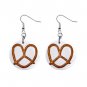 Thin Pretzel Dangle Earrings Jewelry 1 inch Buttons 12305901