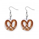 Fat Pretzel Dangle Earrings Jewelry 1 inch Buttons 12305903